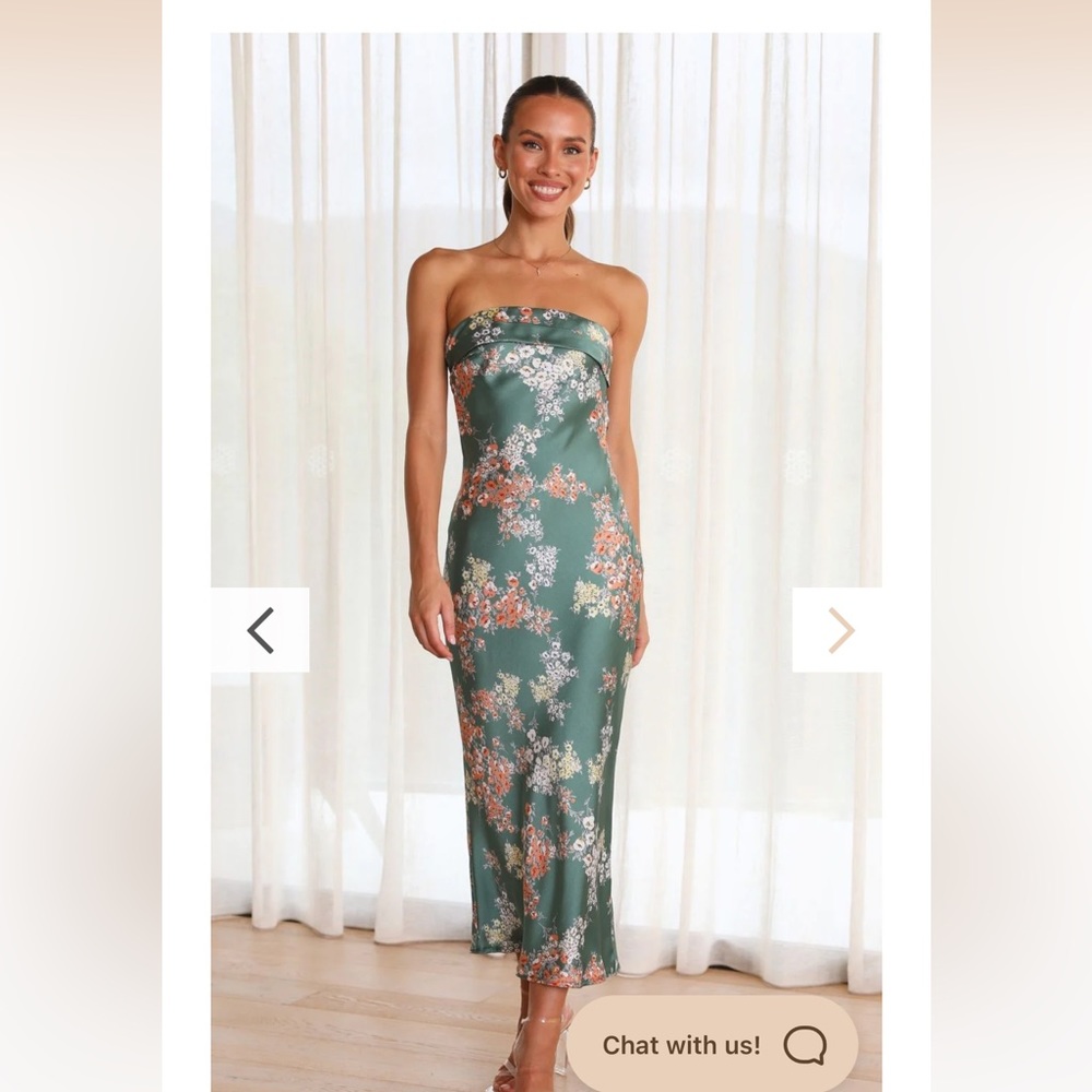 Billy J strapless midi dress